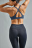 sports bra blue back look